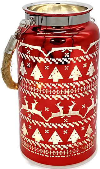 Christmas Red Candlestick 20x10cm