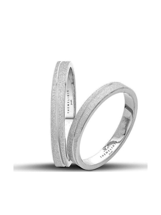 Themelidis Jewels Ehering-Set aus Weißgold 14K