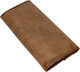 Gk Shoes Lederne Tabaktasche Braun mit magnetischem Verschluss 10x16.5cm