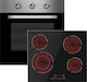 Davoline BIO 0875 IX + OBVZ800 Over Counter Oven 75lt with Ceramic Hobs W59.5cm.