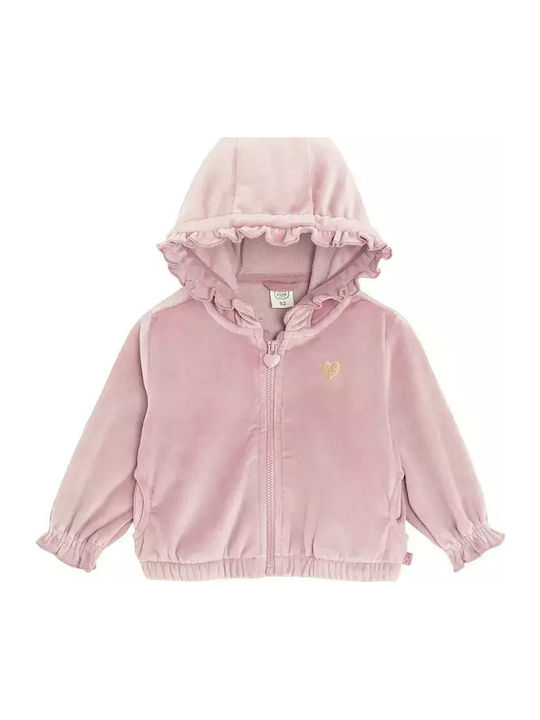 Kids Cardigan Sweatshirt with Hood Purple