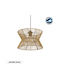 GloboStar Upcone Beige Boho Ceiling Light with Rope for E27 Socket 30x30x21cm
