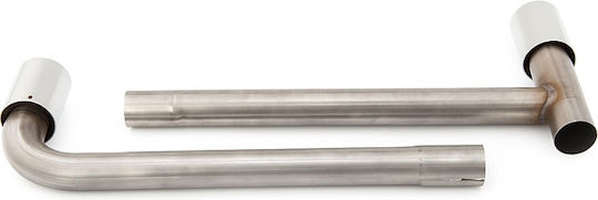 Stainless Steel Chrome Exhaust Mufflers Bmw X1 F48 2014-2022 2 Pieces Bmw Carner