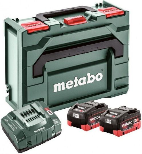 Metabo Σετ 2 Μπαταριών Εργαλείου Χωρητικότητας 8Ah με Φορτιστή
