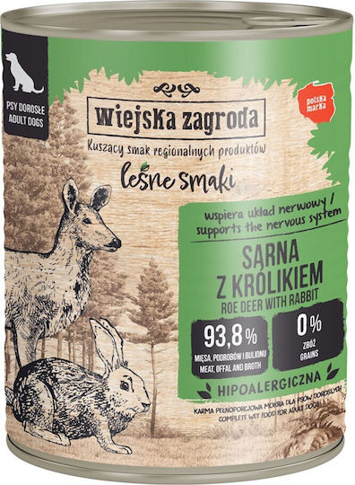 Wiejska Zagroda Forest Flavors Venison Rabbit 800 g Wet Dog Food Adult