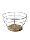 Bakaji Fruit Bowl Metallic Silver 26x15cm