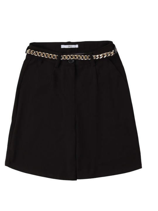 Kinder-Shorts/Bermudas Stoff Schwarz