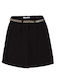 Kinder-Shorts/Bermudas Stoff Schwarz