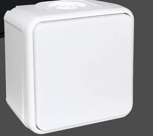 Aliberti Waterproof Wall-mounted Single Switch White
