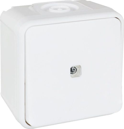 Aliberti Waterproof Wall-mounted Basic Wall Switch One-Way White