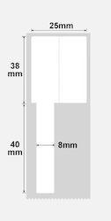 Niimbot Ετικετες T25x38+40-100 White Cable Εκτυ...