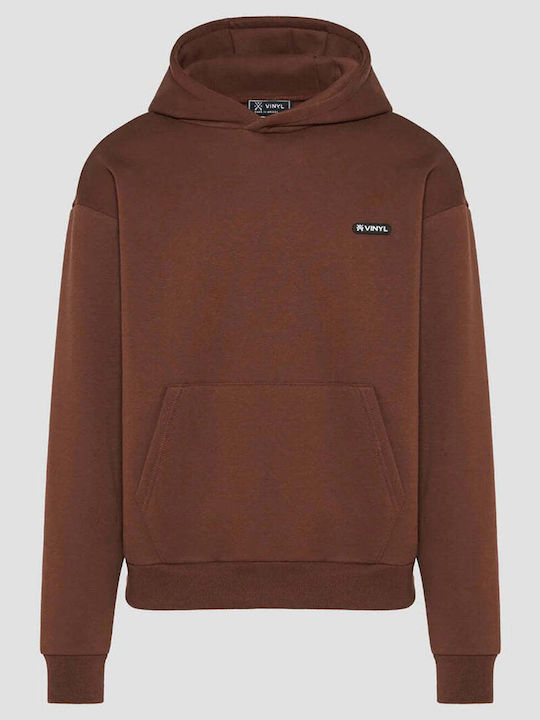 Vinyl Art Clothing Sweatshirt with Hood Brown