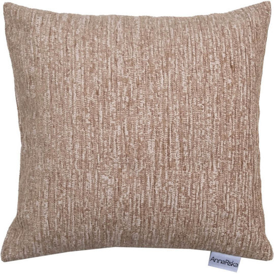 Anna Riska Sofa-Kissen aus 100% Baumwolle Beige 42x42cm