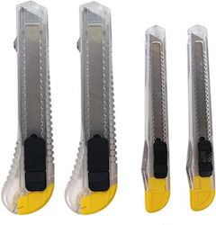 Set Gray Cutting Knives 2 Sizes 4pcs Set Gray Cutting Knives 2 Sizes 4pcs