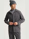 Long Sleeve Corduroy Overshirt in Regular Fit Gray
