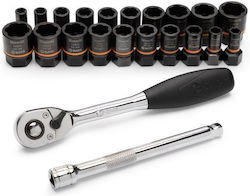 Sata ST09138 Ratschen- und Steckschlüssel-Set 1/4" & 3/8" 23 Stück Sata ST09138 Ratschen- und Steckschlüssel-Set 1/4" & 3/8" 23 Stück