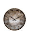 Decorative Wall Clock Bronze Brushed Roman Numerals Ø20cm