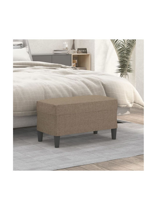 Taupe Fabric Bench Stool 70x35x41cm