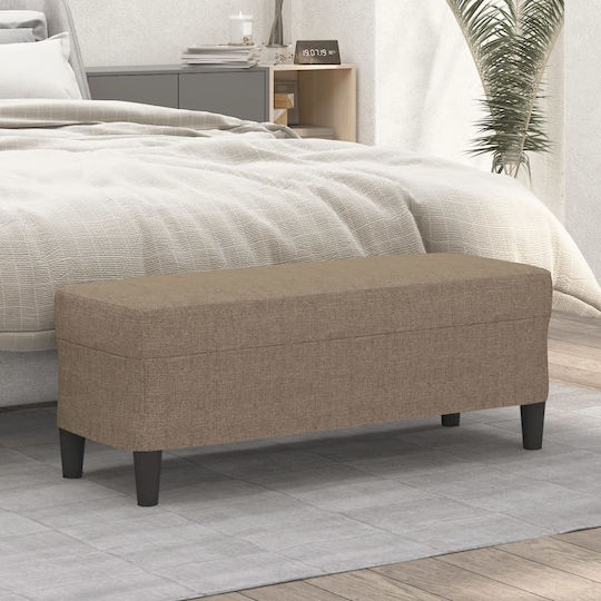 vidaXL Stoff-Taboure Mit Stoffbezug Taupe 100x35x41cm