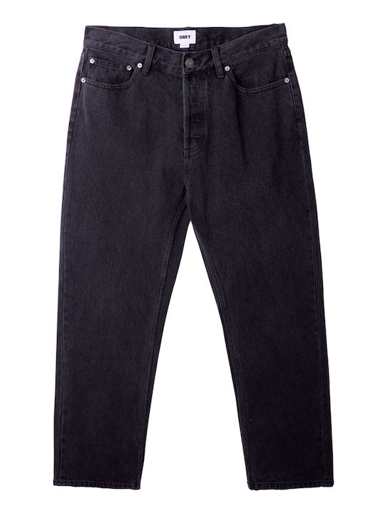 Obey Herren Jeanshose Faded Black Black