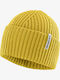Beanie Unisex Σκούφος Πλεκτός σε Κίτρινο χρώμα