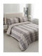 Vesta Home Σετ Παπλωματοθήκη Βαμβακερή Υπέρδιπλη με 2 Μαξιλαροθήκες 230x240cm Bristol-1 Γκρι