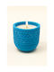 Handmade Blue Soy Jar Candle – Butter Caramel Scent – Ousia Creations