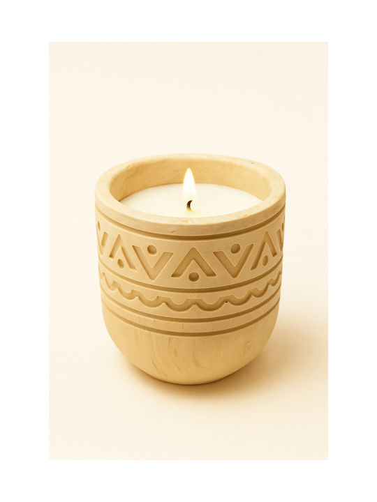 Handmade Beige Soy Candle Jar – Butter Caramel Scent – Ousia Creations