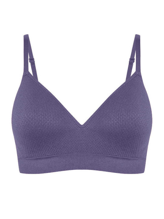 Celestino Women's Bra Soft Texture Blue Celestino Women's Bra Soft Texture Blue