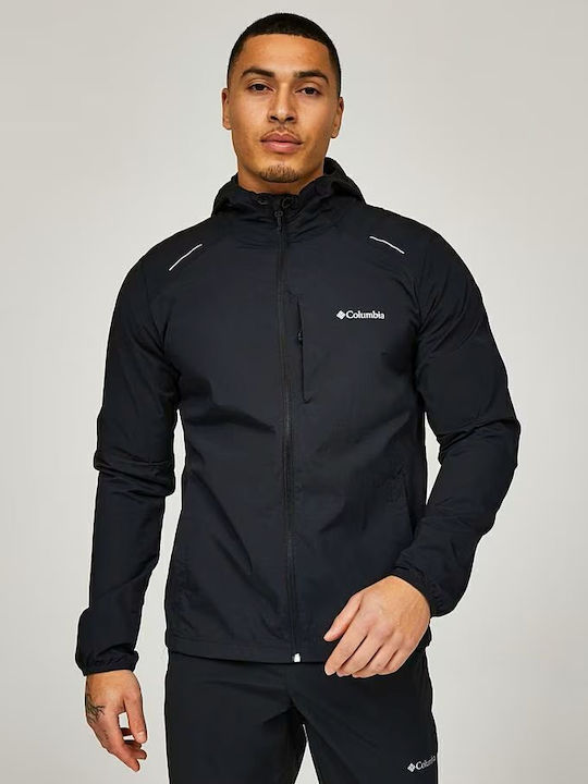 Men's Cardigan with Hood Black