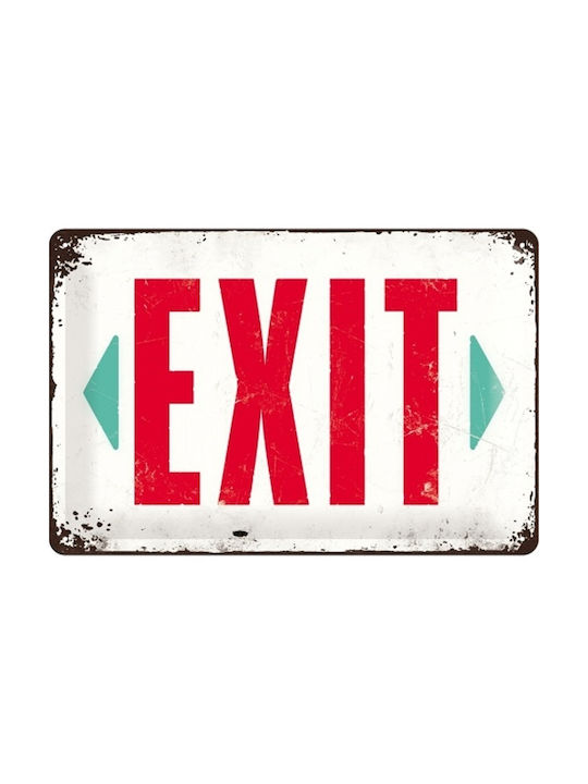 Nostalgic Metal Sign Exit #22218