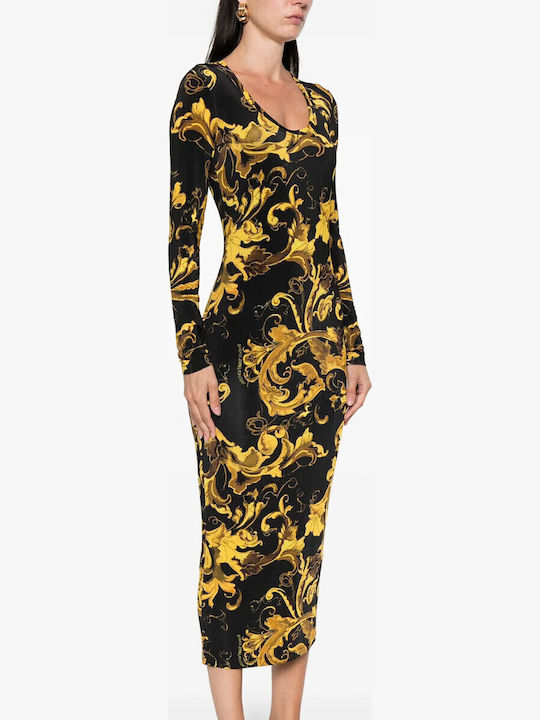 Versace Maxi Dress Black Gold 79HAO920JS500-g89 | Skroutz.mt