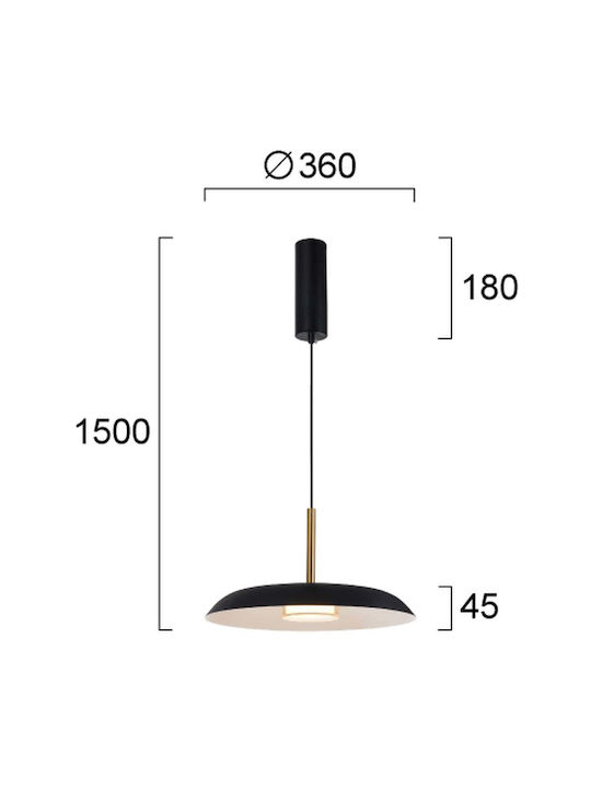 Viokef Nudo Pendant Light Black 36x36cm