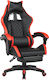 Bakaji 02842865 Gaming Stuhl mit Fußstütze Rot