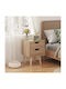 Wooden Beige Bedside Table 29.7x29.7x45cm