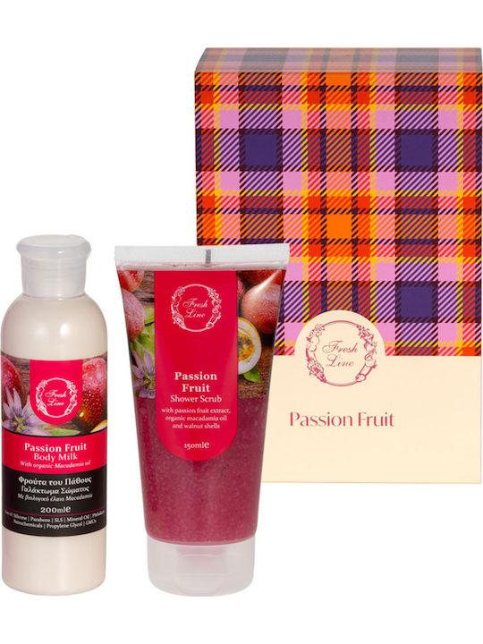 Fresh Line Xmas Passion Fruit Комплект за грижа за кожата за Почистване на тялото 2бр