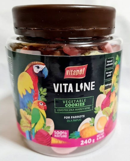 Vitapol Vitaline Vegetable Biscuits Parrots Jar 240 G 12314829 5904479042705