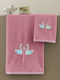 Palamaiki Set of baby towels 2pcs Swan Pink Weight 380gr/m²