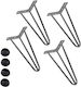 Bakaji Metallic Furniture Leg Suitable for Chair / Stool / Couch / Table / Coffee Table Gray