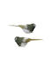 Glitzer Dekorative Figuren Vogel Eingebauter Clip Set 2 10x3.5x3.5cm Grünes Kaeming