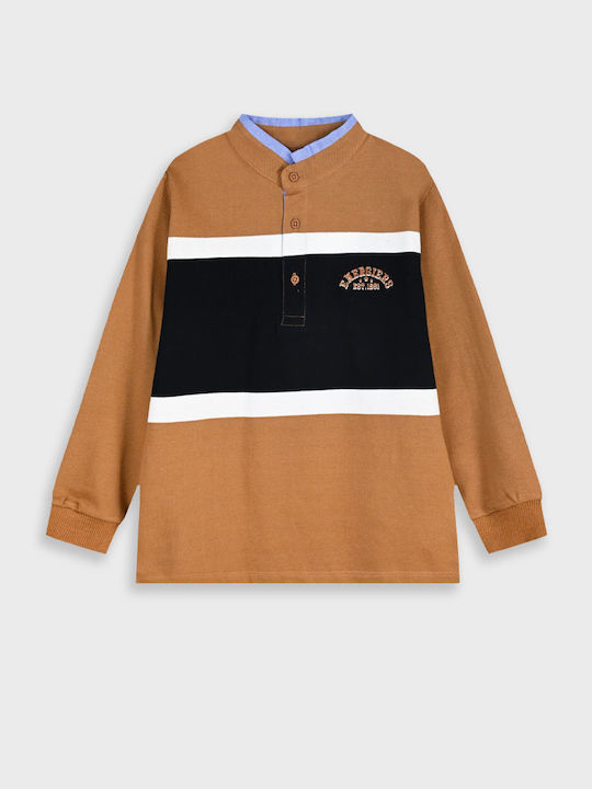 Energiers Kids' Polo Long Sleeve Camel