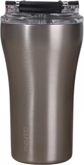 Tragbare Flasche-Thermos Flasche Thermosflasche Rostfreier Stahl / Kunststoff 380ml Silver