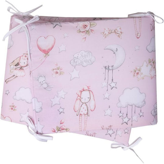 Viopros Crib Bumpers Classic Inside Pink 40x165cm