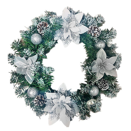 Makwedding Crăciun Decorativ Coroană de flori cu Diametru 40cm.