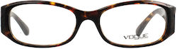 Vogue Vo 2813-b W656 Women's Acetate Brown Tortoise Prescription Eyeglass Frames