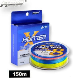 Fir De Pescuit Aba Hunter 150m 8x Multicolor Pe 1.5