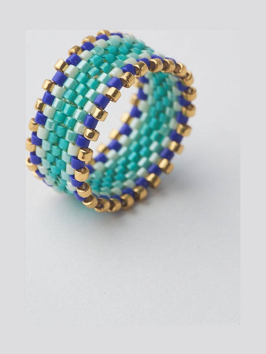 The Gem Stories Ring with Stones Gold Plated
