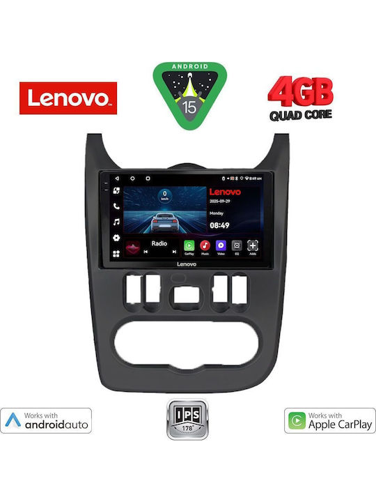 Lenovo Car Audio System for Renault Logan Dacia Duster / Logan / Sandero 2006-2012 (Bluetooth/USB/WiFi/GPS/Apple-Carplay/Android-Auto) with Touch Screen 9"