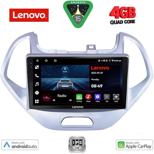 Lenovo Car Audio System for Ford Ka 2017 (Bluetooth/USB/WiFi/GPS/Apple-Carplay/Android-Auto) with Touch Screen 9"