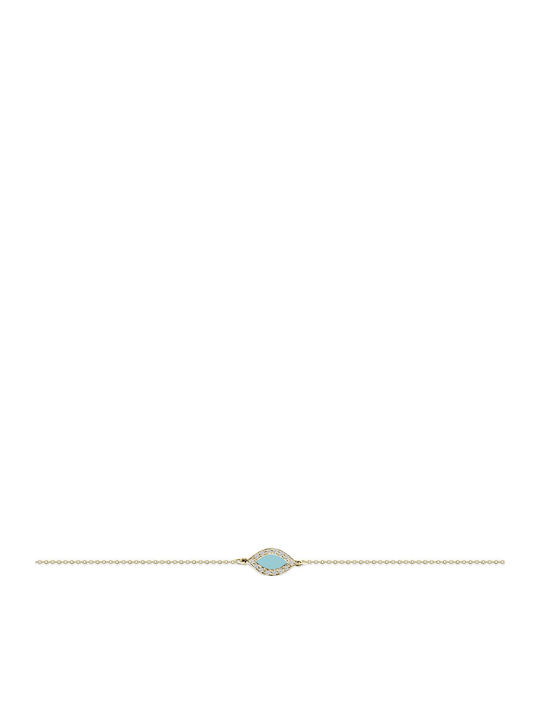 Ekan Damen Armband mit Design Auge aus Gold 14K mit Diamant